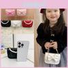 Kid Girl Single Shoulder Bag Pu Material With Stitching Design For Daily Use