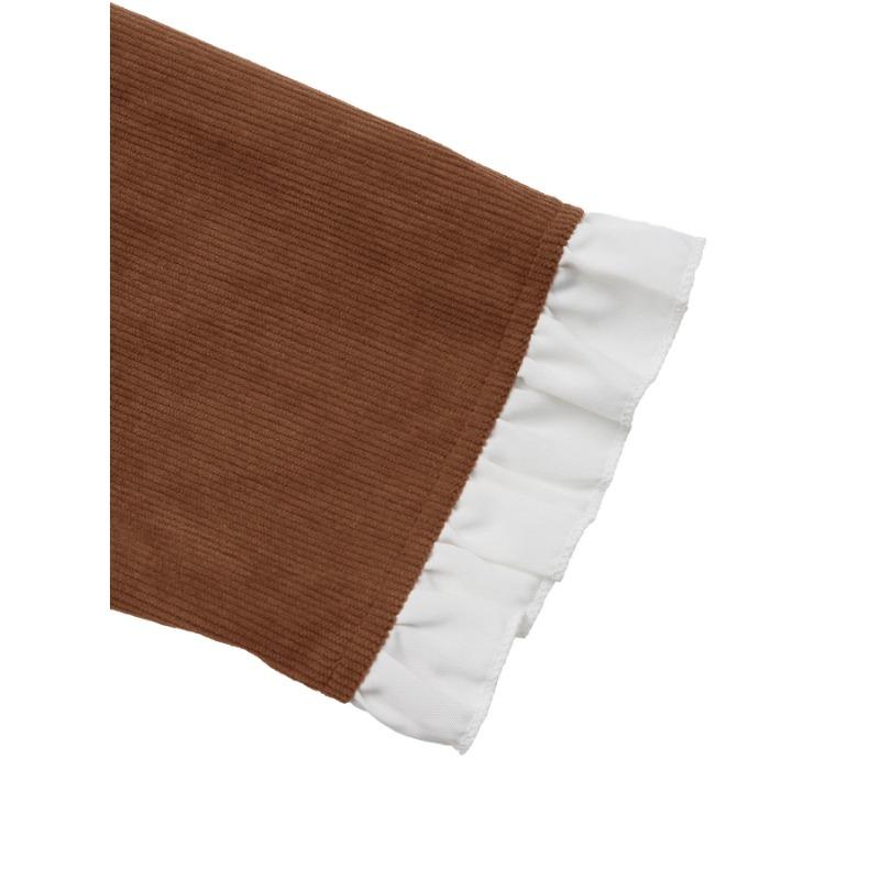 YYFS Women's Fashion Spring Fall Solid Color Print Long Sleeve Stand-Neck High Waist Casual Dresses