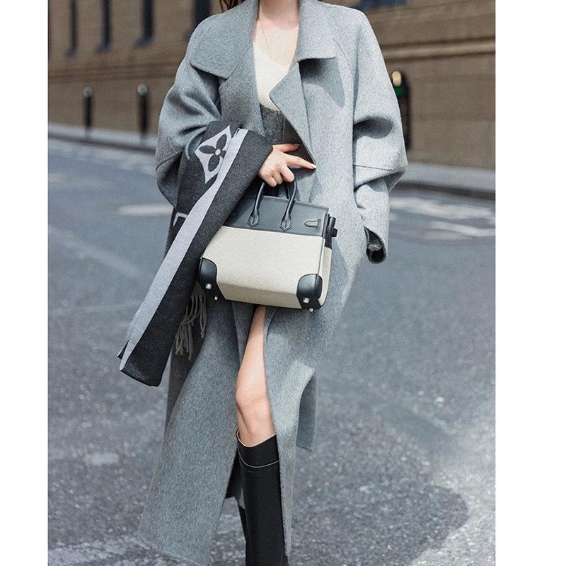 

Женское шерстяное пальто средней длины, высокого класса - Красное, Утепленное, Стеганое - Издание к Китайскому Новому году XL светло-серый