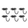 6PCS L Track Hook Double Stud Tie Down Fitting Carbon Steel for Truck Bed Trailer Cargo Control Pickup RV ATV