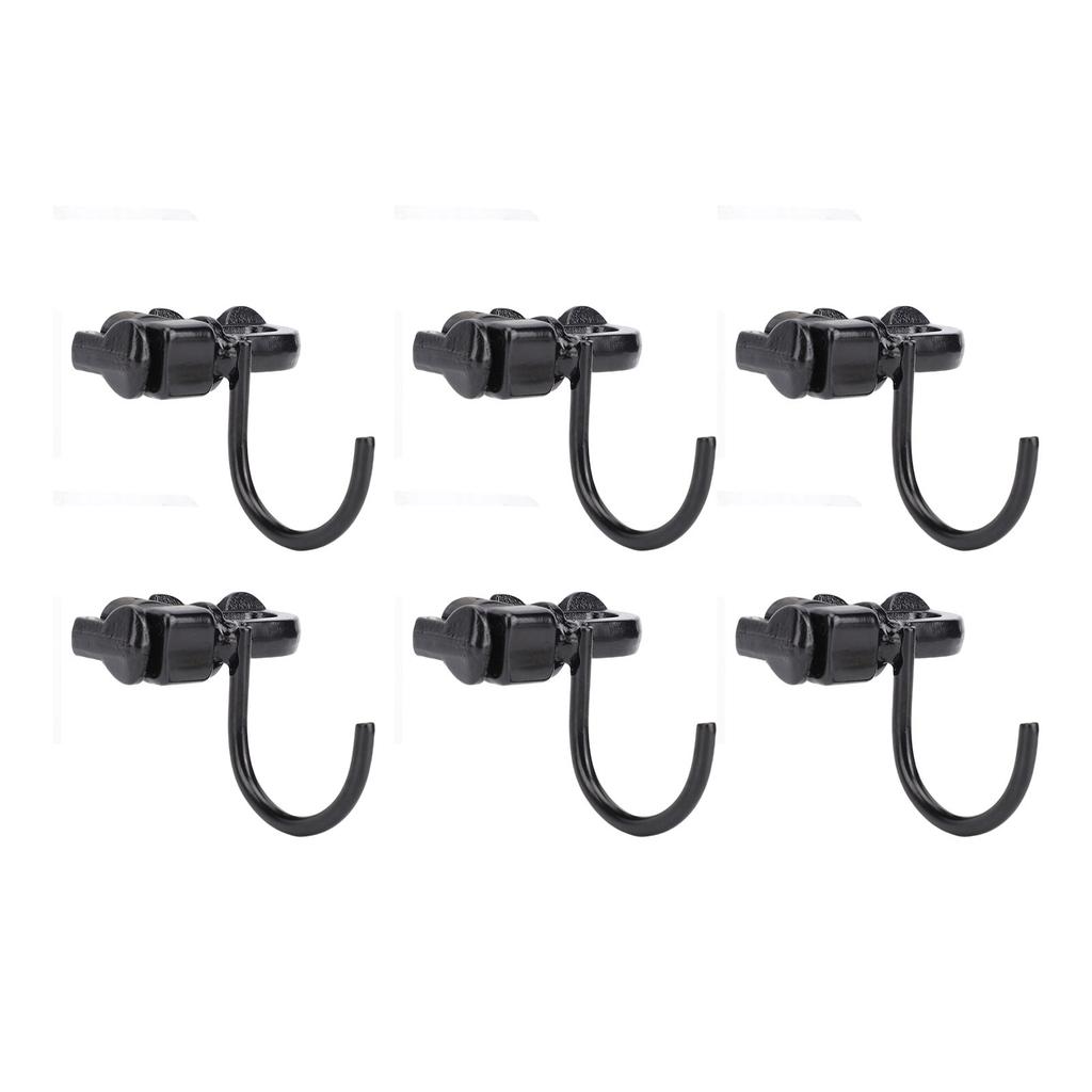 6 Peças Gancho Trilho L Acessório de Amarração Pino Duplo Aço Carbono para Caçamba de Caminhonete Reboque Controle de Carga Pickup RV ATV