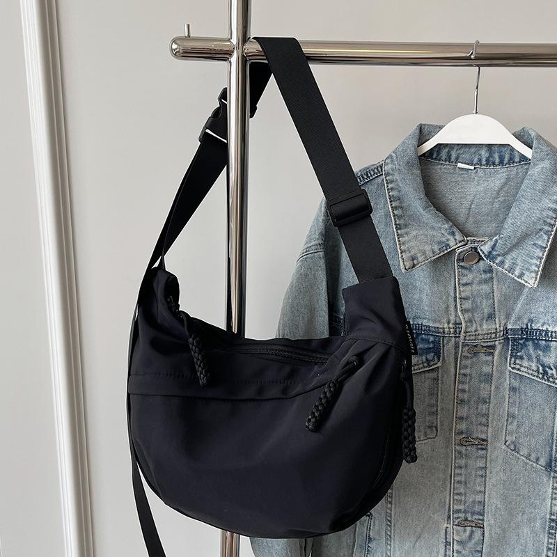 Bag Crossbody Bag Women's Canvas Bag Commuter Women's Korean Lazy Style Dumpling Bag