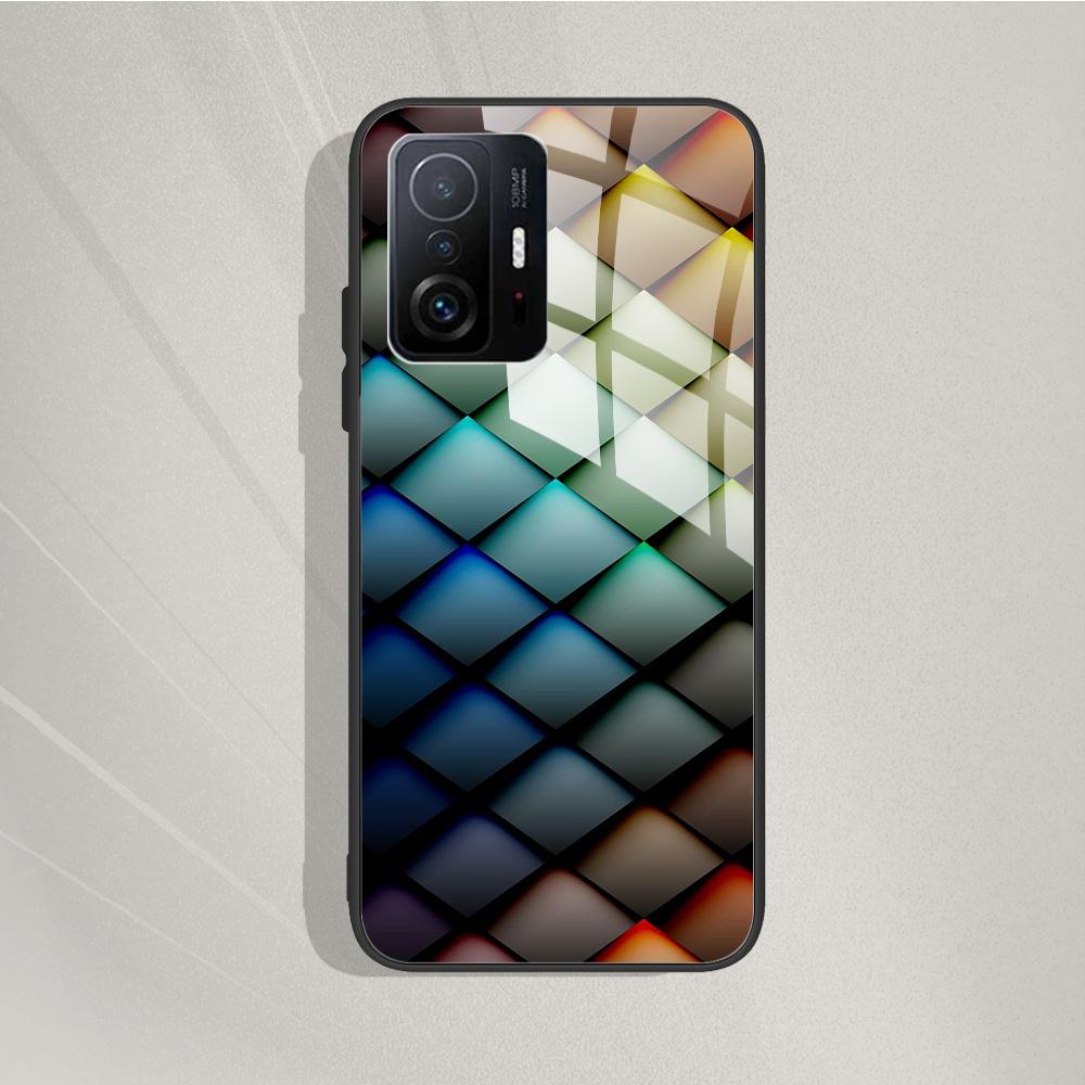 For Xiaomi 11T Pro 11T Case Fashion Tempered Glass Case Back Cover Fundas For Xiaomi 11T Pro 11T Phone Cases 11T Pro 11 T Capa