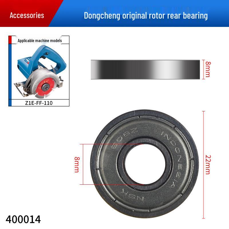 Dongcheng Marble Cutter Z1E-FF-110: Original Accessories - Rotor, Stator, Carbon Brush, Switch, Gear, Pressure Plate.