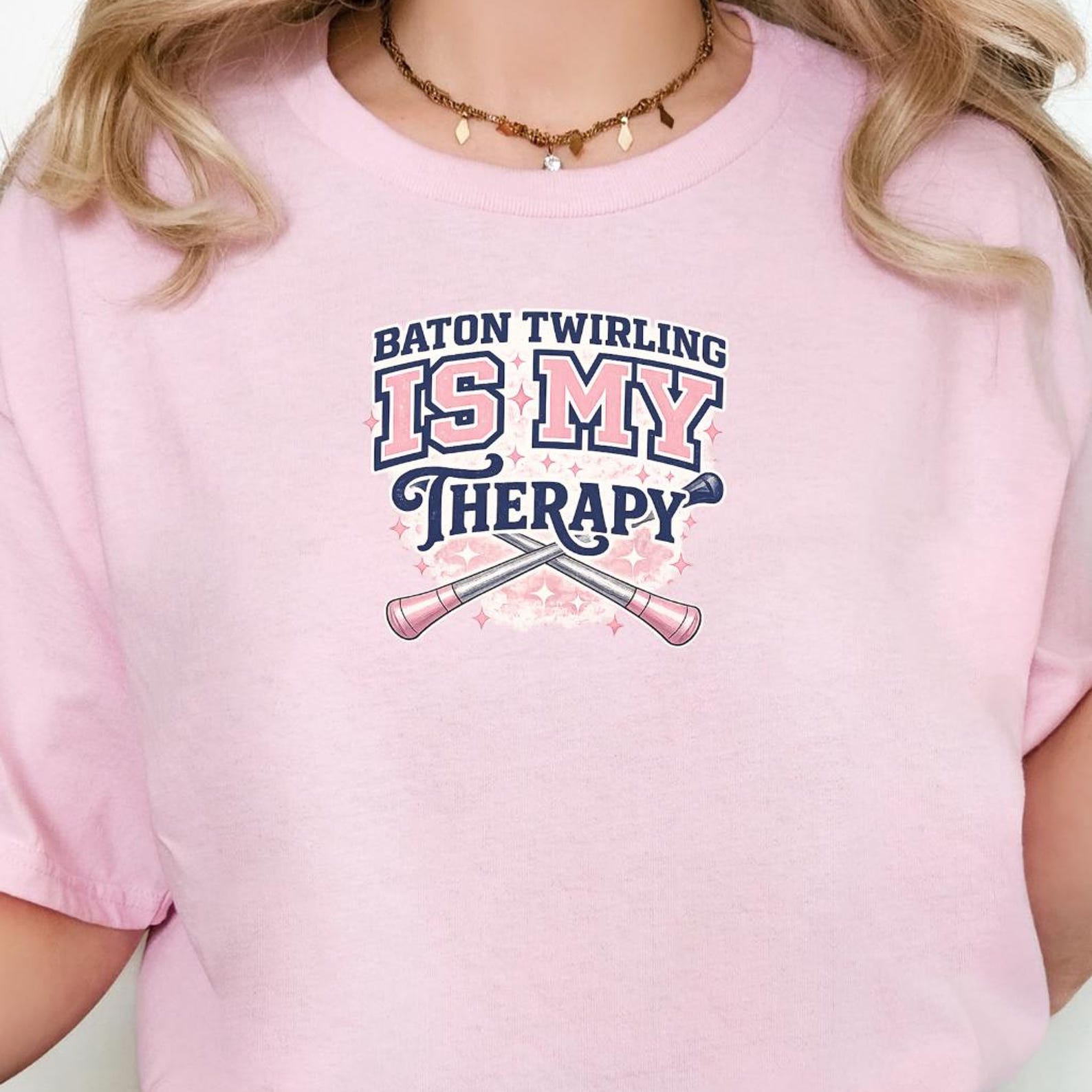 Twirling Is My Therapy Shirt, Baton Twirling Shirt, Funny Majorette Tee, Twirl Team Shirt M