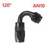 Universal AN4/AN6/AN8/AN10/AN12 Straight 0°/45°/90°/120° Degree Oil Fuel Swivel Hose End Fitting CPE Oil Hose End Adaptor Black