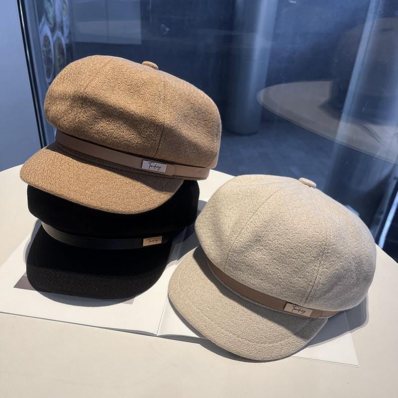 Vintage Wool Hat With Short Brim For Autumn Winter Stylish Adult Men Women