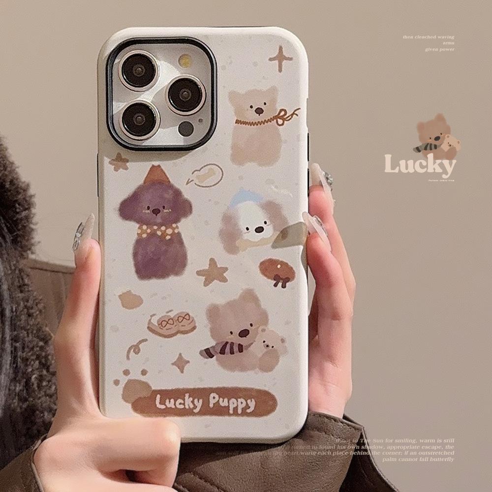 Oil Painting Dog IPhone 15 Apple Phone Case 14promax Suitable for 13 Niche Cartoon 12 Fillin 11 Hard 16