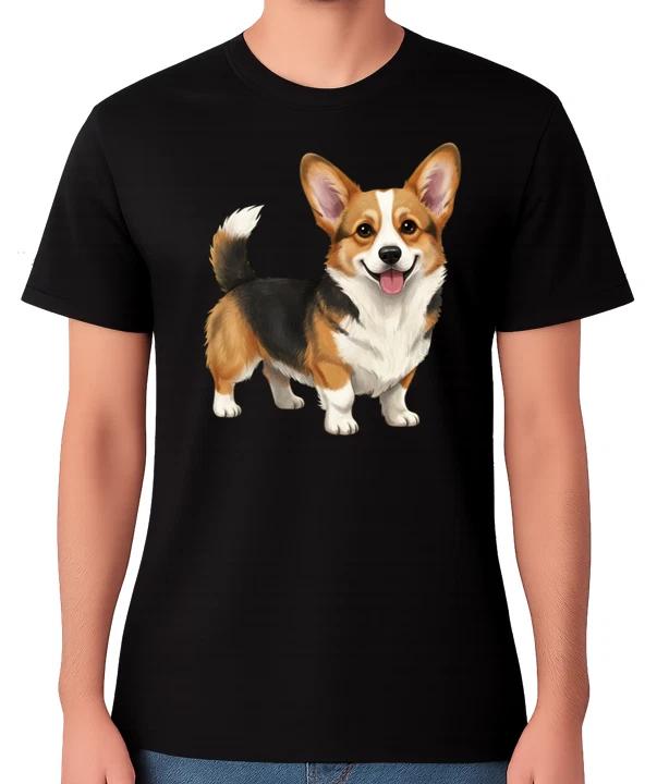 Pembroke Welsh Corgi Dog T-Shirt Cute Smiling Corgi Pet Lover Unisex Tee M