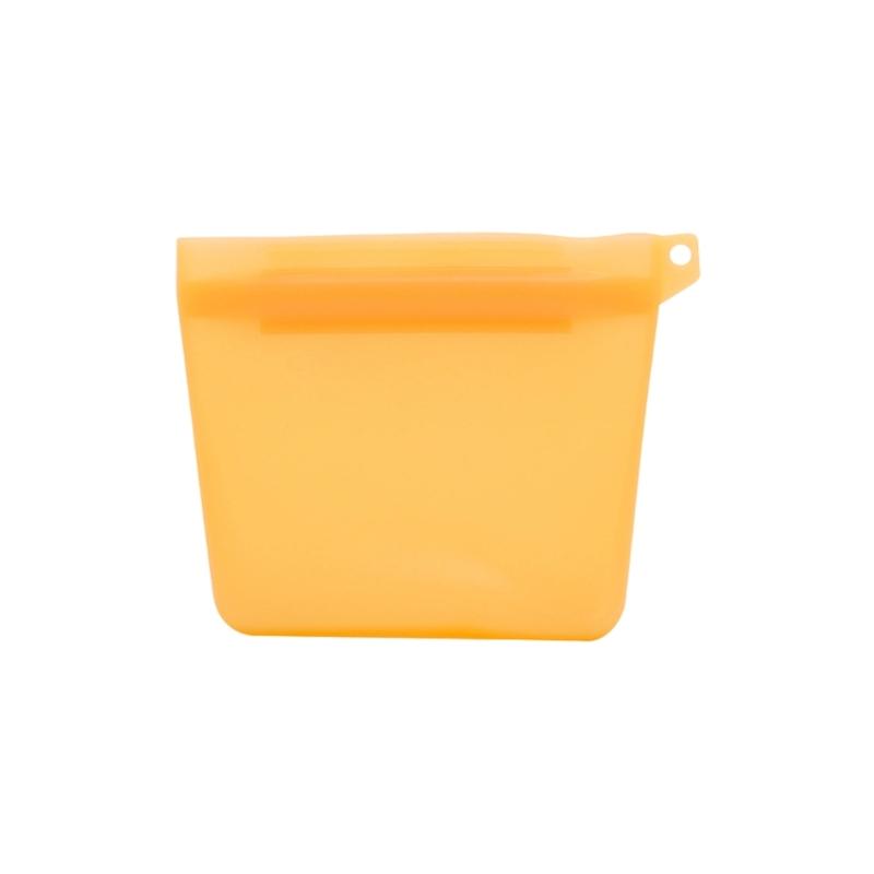 

Гибкий контейнер для лакомств для питомцев Герметичные влагостойкие силиконовые пакеты Легкая очистка Удобный для путешествий small оранжевый
