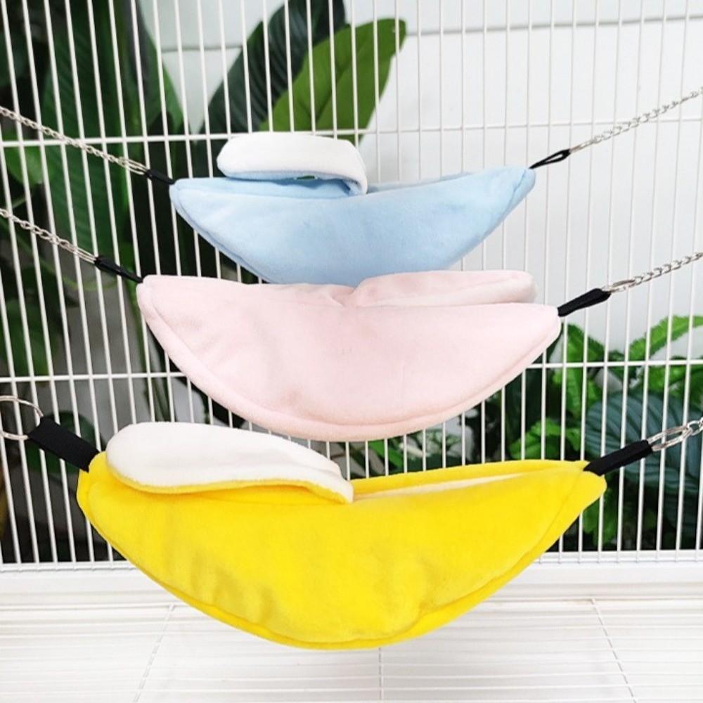 Hanging Pet Bird Hammock Banana Style Parrot Rest Nest New Guinea Pig House for Small Animals