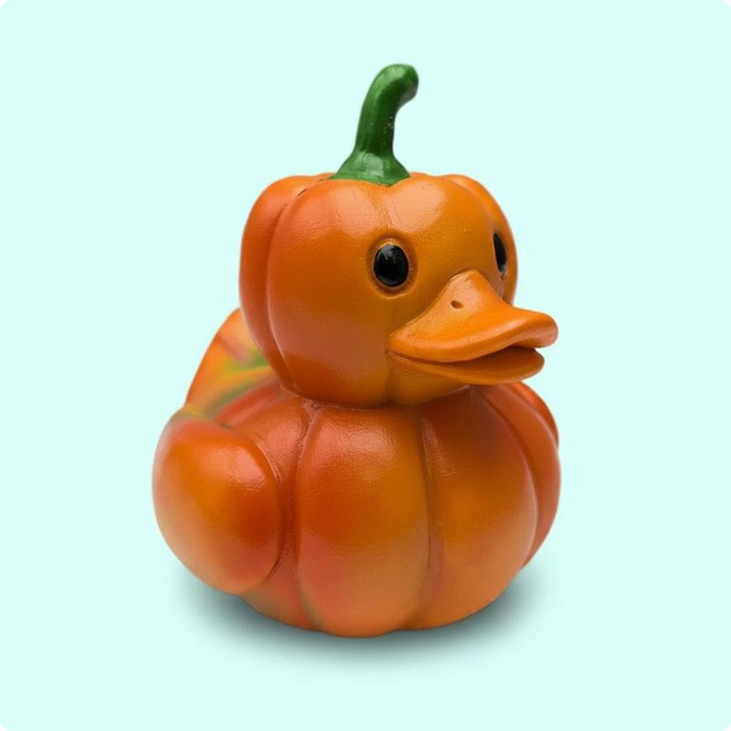 Vegetable Duck Statue Whimsical Lettuce Duck Ornament Garden Decor Foliage Texture