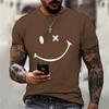 Funny Mens T-shirt Smiling Face New Trendy Summer Fashion Simple Tops 3D Print Loose Casual Short Sleeve T shirts