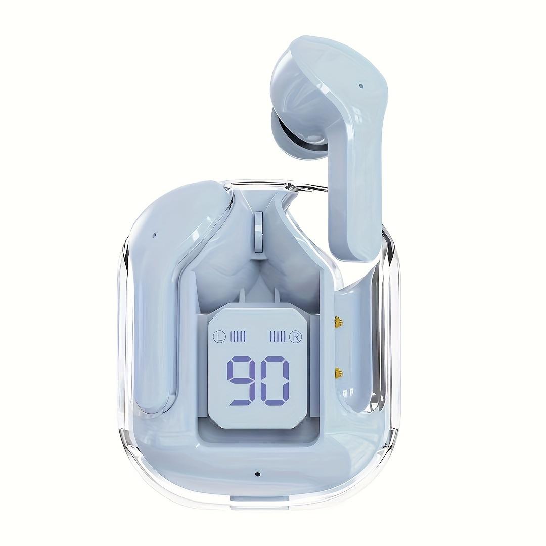 

Прозрачные беспроводные наушники TWS, стереонаушники, спортивные наушники, качество звука 8D, звуковой эффект Dolby, совместимы со всеми смартфонами синий