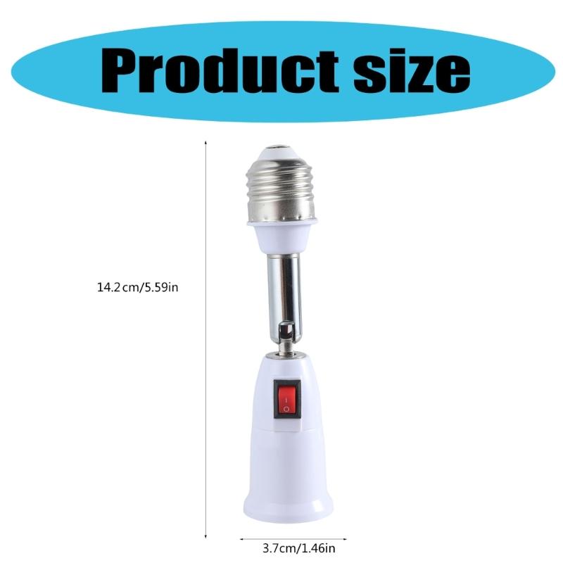 E27 to E27 Lengthened Lamp Base 180 Degree Rotation Tube LED Light Bulb Extension Lamp Holder Head Conversion Socket