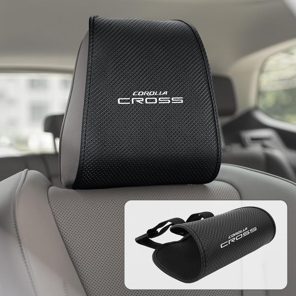 Set of 2 Corolla Cross Headrest Covers with Ventilation Holes for a Comfortable Neck Perfect for Easy and Custom Fit for Toyota Corolla Cross