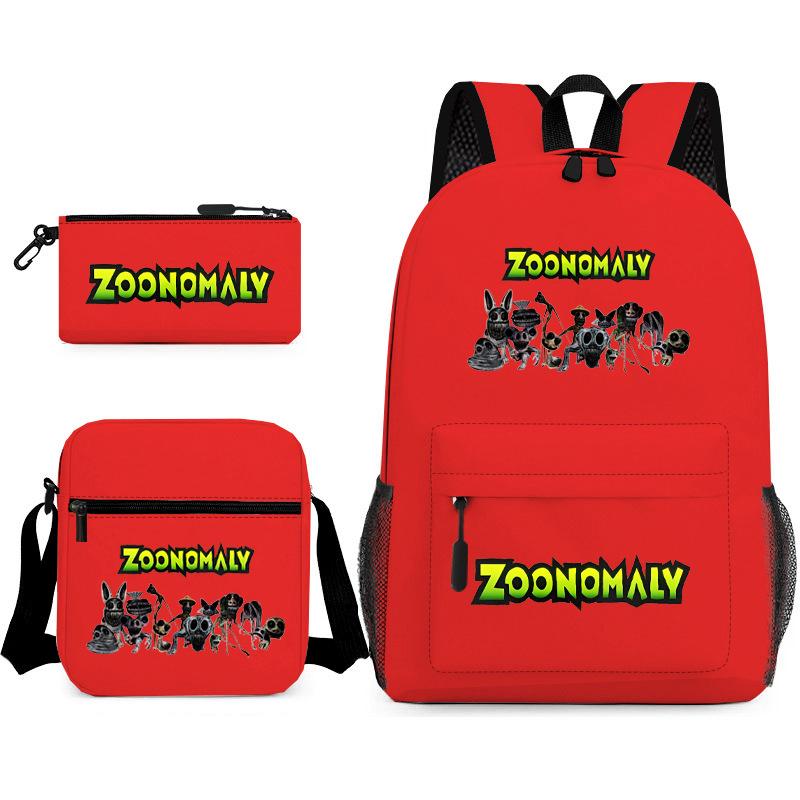 Deformed Zoo Surrounding Primary School Students Schoolbag Trend Starry Sky Backpack Leisure Three-piece Set