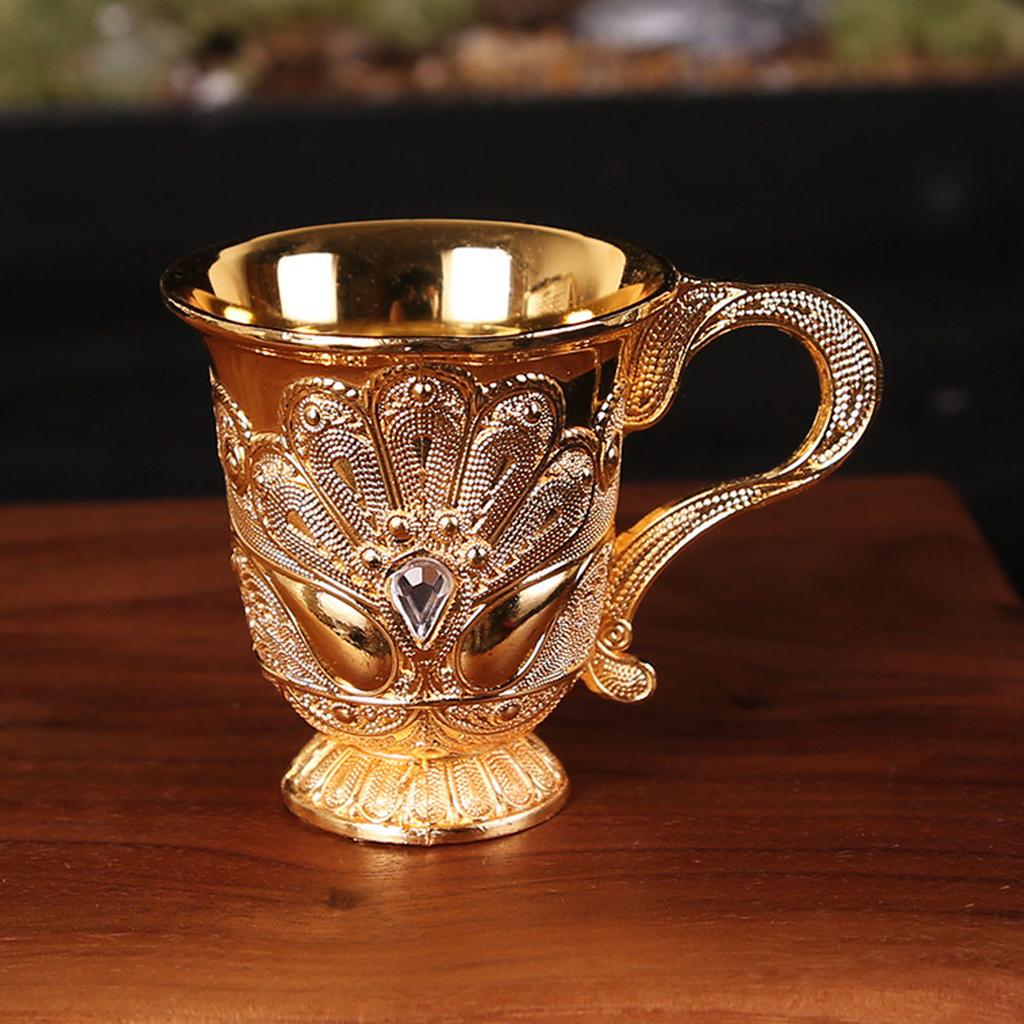 Retro Wine Glass Metal Multi Functional Decorative Shot Glass Wine Chalice for Bar Display Cabinet