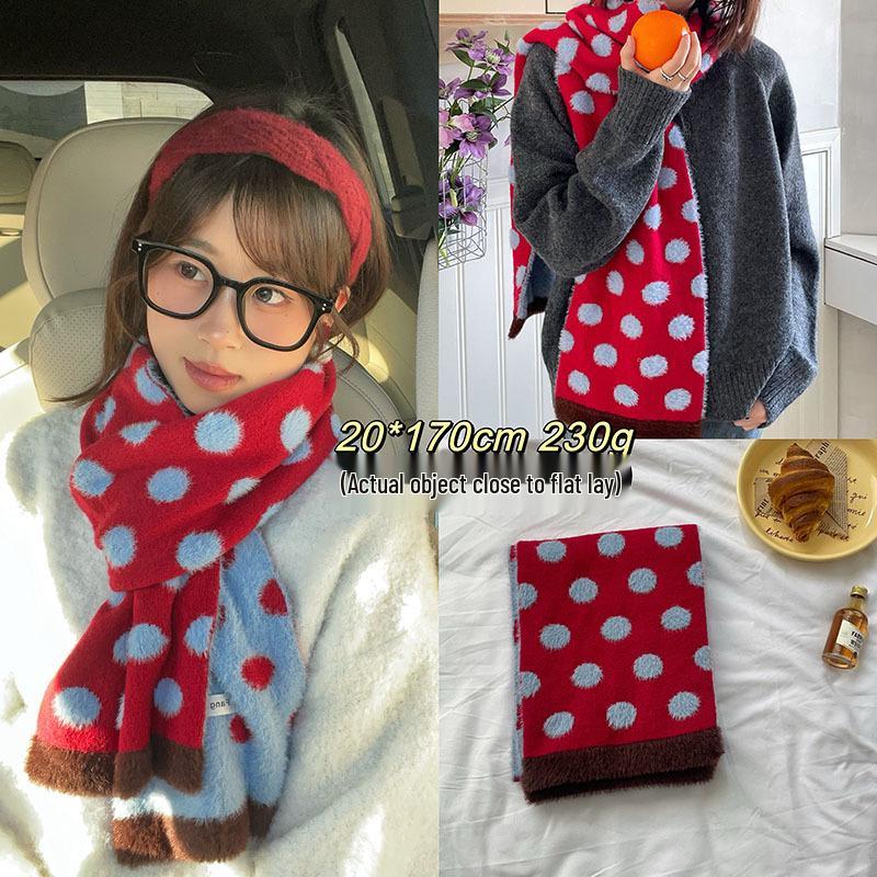 Festive Collection: Red Scarves & Imitation Cashmere Shawls - Cozy Winter Gifts & Soft Neck Warmers