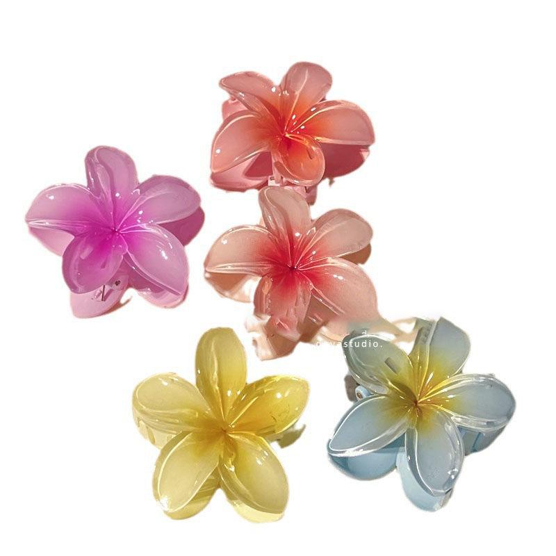 2pcs Frangipani Grasp The Temperament Hairpin Travel Photography Advanced Atmosphere Clip Headband