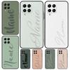 Sage Green Personalized Name For Samsung Galaxy M13 M23 M33 M53 M21 M31 M51 M30s M20 M12 M32 M52 M14 M34 M54 Phone Case