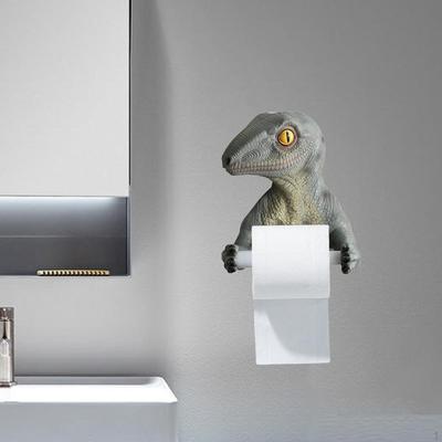 Dinosaurierförmiger Toilettenpapierhalter Wandmontiertes Taschentuch Cartoon 3D Ablageregal