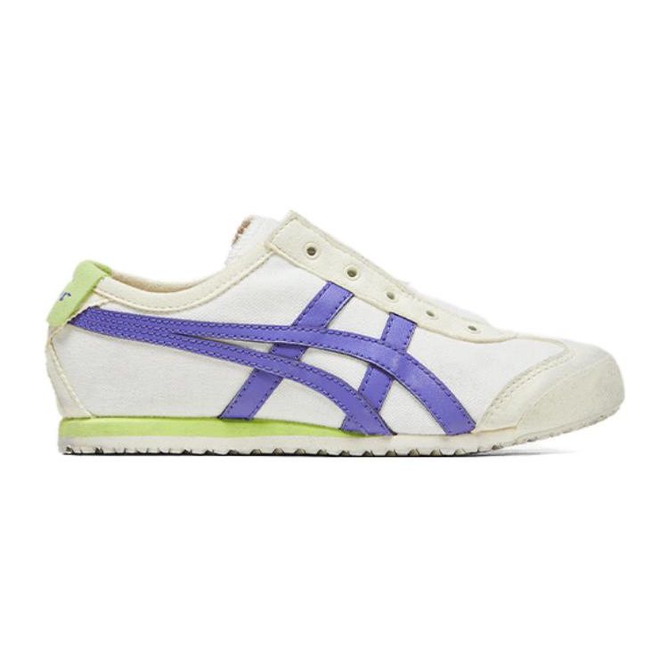 Onitsuka Tiger Mexico 66 Low Top Durable Casual Shoes Kids sneaker Beige Blue 1184A085-107