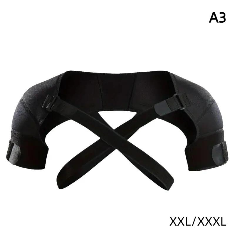 1Pcs Adjustable Neoprene Compression Support Cross Strap Double Shoulder Brace For Men Women Sports Injury Pain Relief