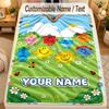 Flannel BlanketMr. Men & Little Miss Custom Name Text Personalized Soft Warm Throw Blanket Home Decor Gift