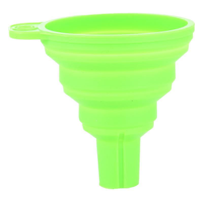 Silicone Folding Funnel with Long Neck - Telescopic and Thickened for Kitchen Liquid Filling