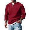 Men'S Button Up Long Sleeved Fashionable Casual Sports Top
