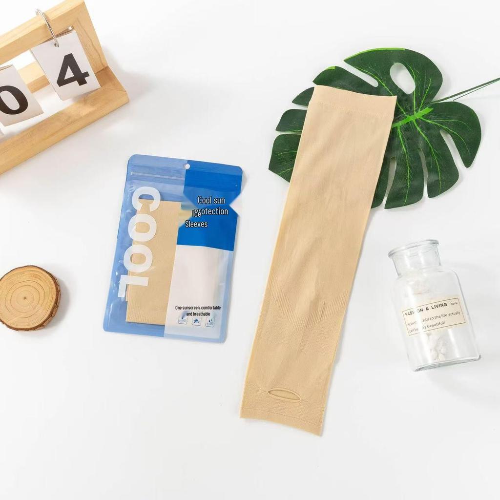 Armstulpen aus Eisseide für Sommerradfahren: Sonnenschutz & Kühlung, Einfarbig