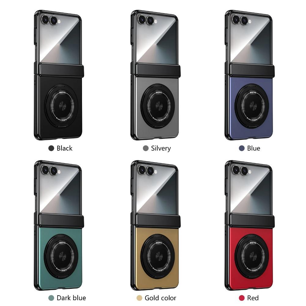 360° Rotating Ring Stand Magnetic Hinge Protective Case For Samsung Galaxy Z Flip 7 FE 6 5 4 3 With Screen Film Shockproof Cover
