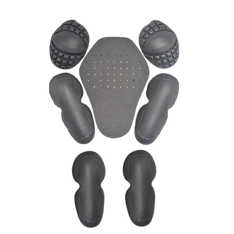 Oferta speciala: Costum de curse pentru motocicletă din 5 piese cu protecții moi din EVA pentru umeri, coate/genunchi și spate