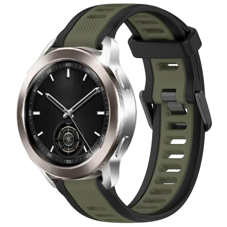 China Supplier for Xiaomi Watch S3 22mm Two Color Textured Silicone Watch Band Watch Replacement Bands Silicone