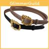Flowers Shaped Metal Buckle Leather Belt For Trendy Casual And Work Outfits