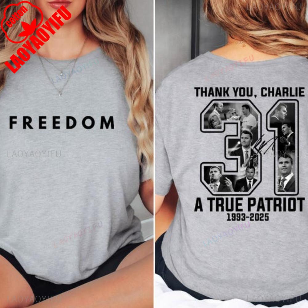 

Charlie Kirk Freedom 31 2Sided Shirt Freedom Shirt Justice for Charlie Kirk Unisex TShirt CHARLIE SHIRT Charlie Kirk T Shirt 4XL
