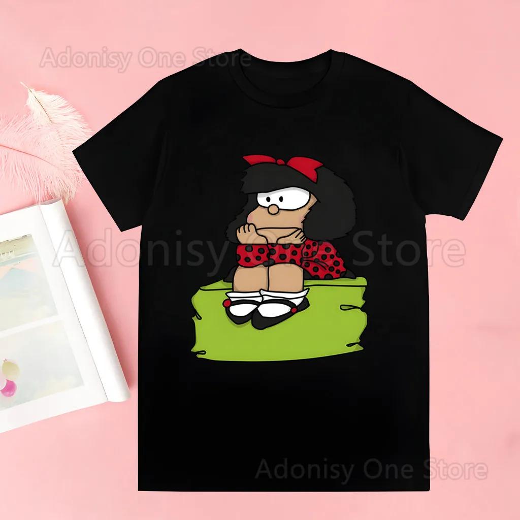 

Мафальда Комикс Ульцзанг Мультяшный Каваий Мужской Харадзюку Топы Летние Топы Графические Футболки Мужские Каваий Футболка Одежда мальчикиФутболка 4XL