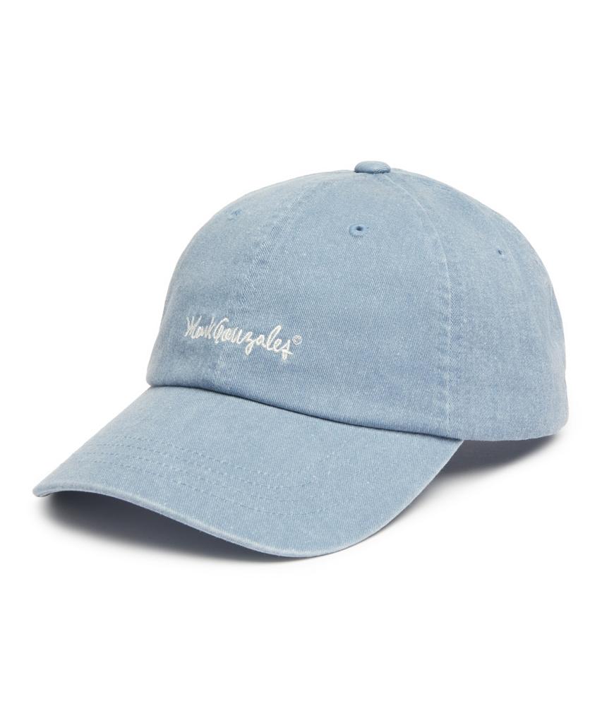 MARK GONZALES Signed Logo Washed Basic Ball Cap - Blue