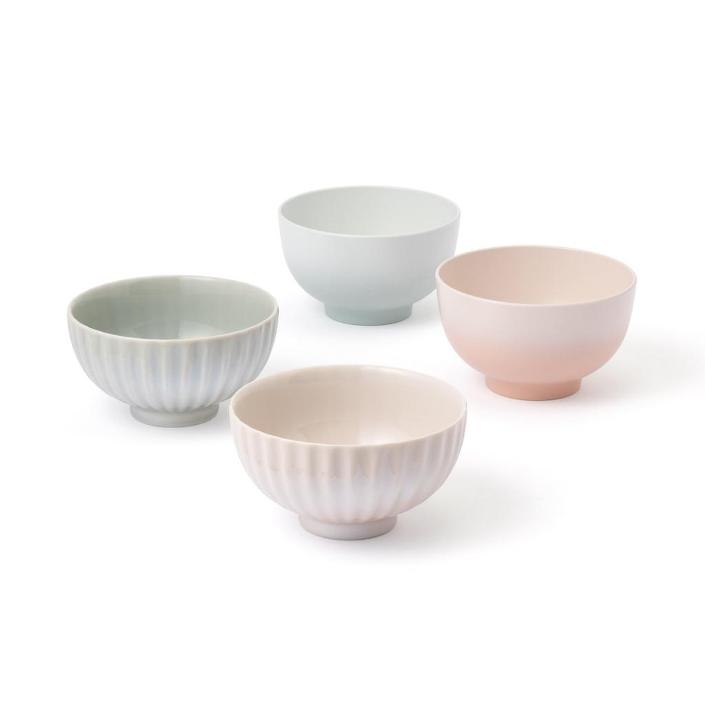 Francfranc Pair Gift Rice Bowl Soup Bowl Set Set & (Flower Design)
