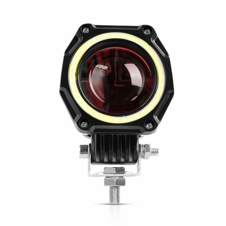 2X 2.75Inch 70W 5000LmLed Pods Work Light Lamp Spot Light With Angel Eye Offroad Suv Atv Jeep Motorcycle Drl High/Low Beam Flashing