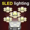 5 Core High Power LED Flashlight Rechargeable Camping Lantern Spotlight COB Side Light 4 Mode Waterproof Adventure Outdoor Torch