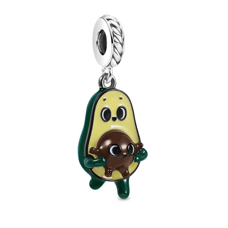 Hot Sales Pepper Ice Cream Pizza Grape Charm Fit Original Bracelet Accessory 925 Silver DIY Women Jewelry Gift Pendant Amulet