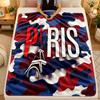 Flannel BlanketFrance Football Warm Soft Throw Blanket for Indoor Sofa Bed Living Room Use