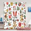 2pcs,Curtains Cute Santa Christmas_a (2) Minimalist Popular Curtains Durable 100% Polyester Fabric Curtains Outdoor Decorations