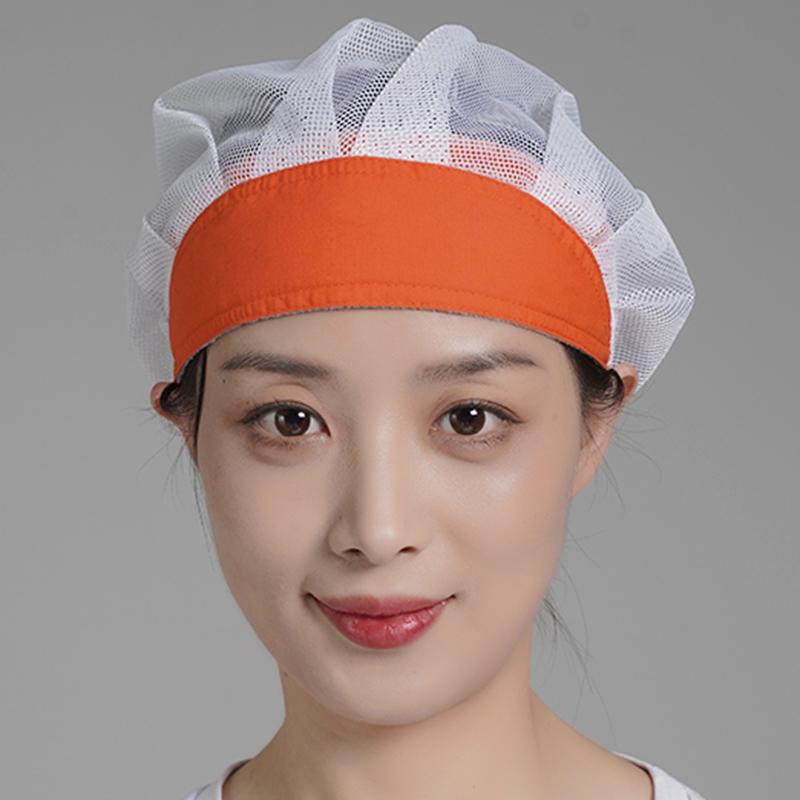 Breathable Dustproof Women's Work Cap - Mesh Chef Hat for Kitchen Hygiene, Oil & Smoke Proof