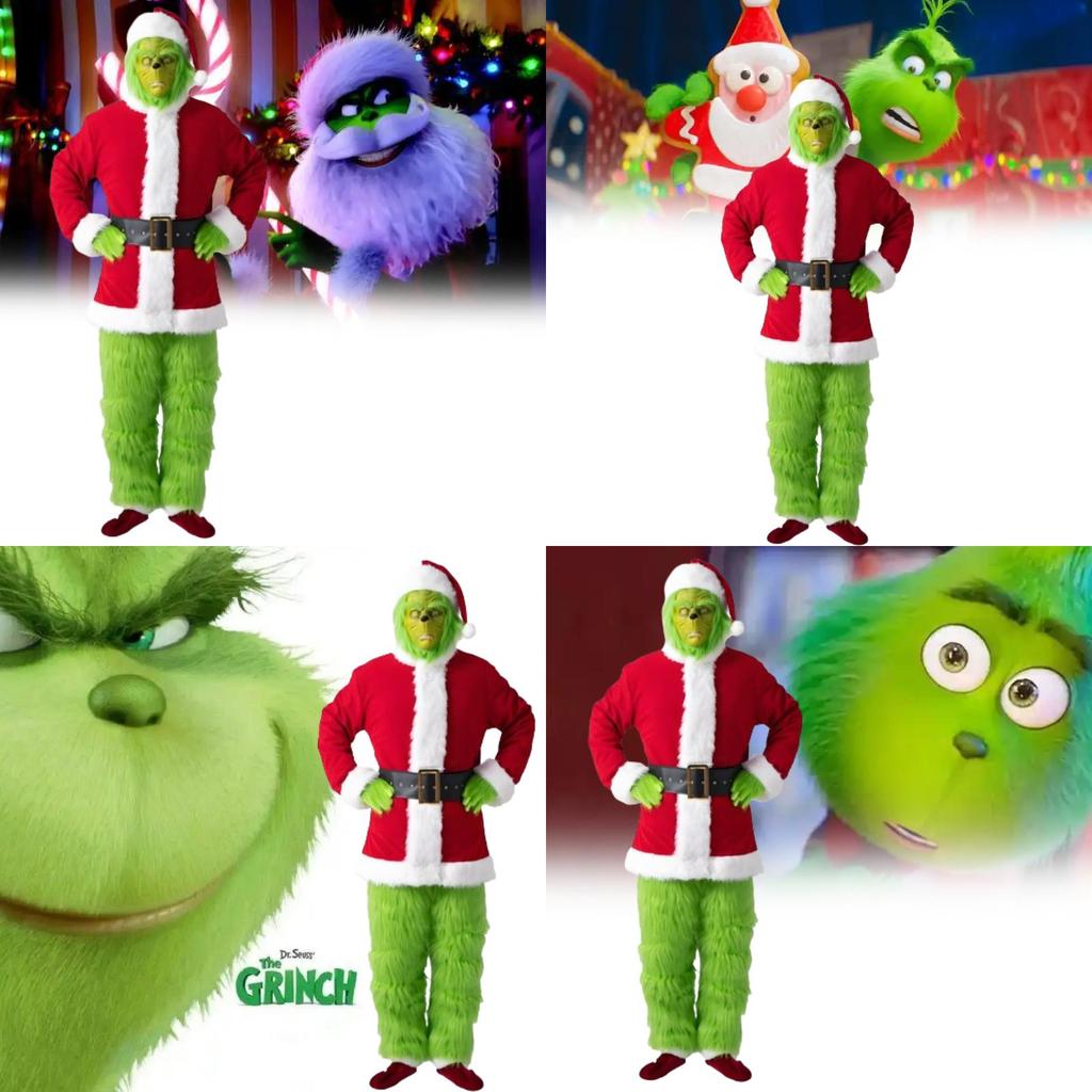 Der Grinch Weihnachtskostüm Cosplay Outfit Für Erwachsene Feierparty