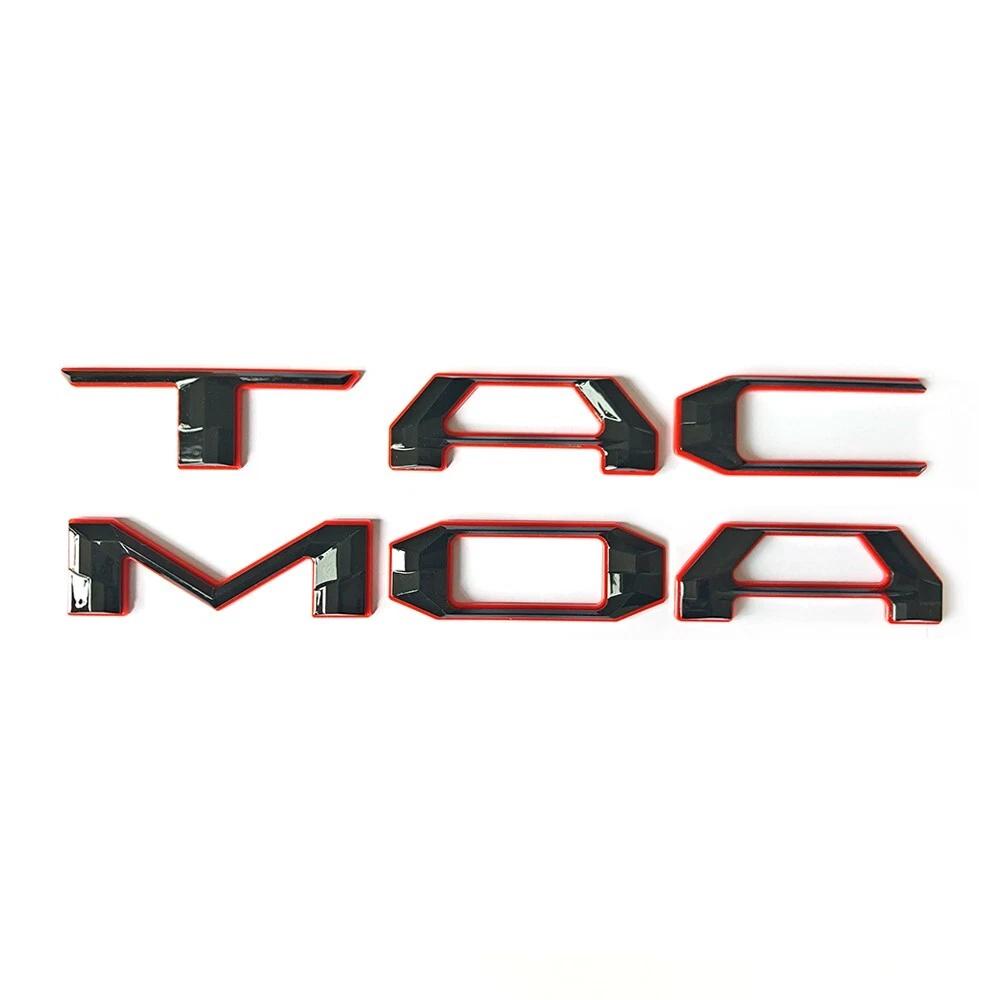 3D Letters Erts Double Layer For 2016- Tacoma Tailgate Black Red Emblem