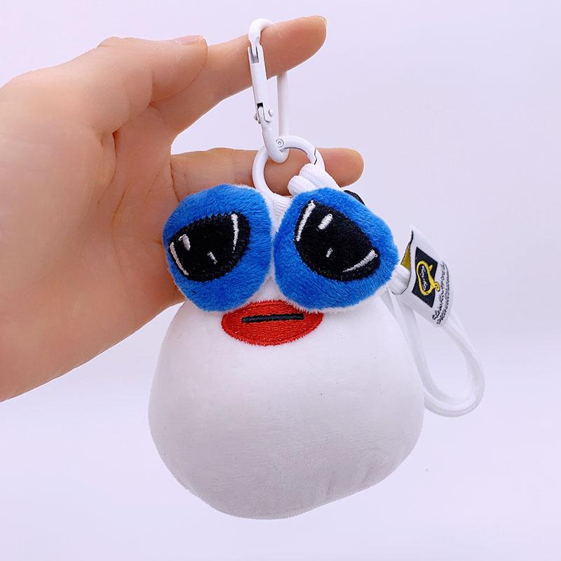 10cm Pou Pendant Plush Doll My Pet Alien Game Doll Backpack Pendant Keychain Peripheral Toy Soft Stuffed Keyring Bag Pendant