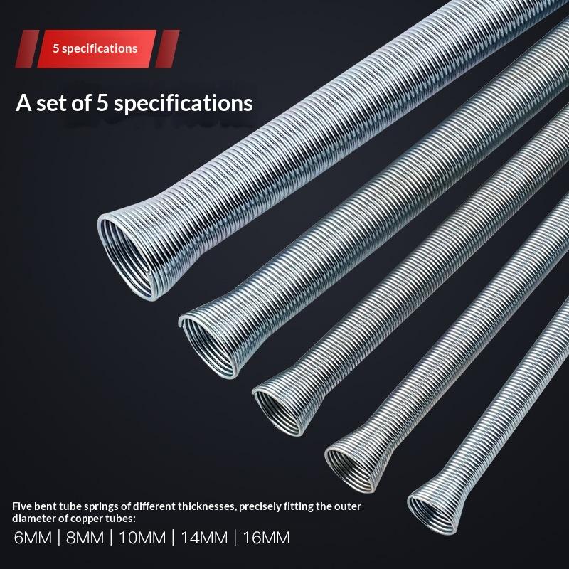 5Pcs Outside Style Spring Copper Tube Benders Manual Internal Folding Bending Line Pipe For 1/4 1/2 3/8 5/8 5/16 Inch Pipes